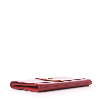 Saint Laurent Calfskin Classic Y Ligne Clutch Red 4 of 6