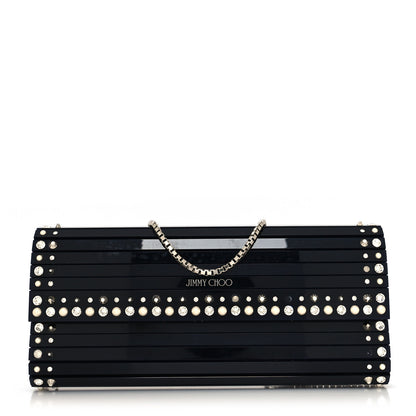 Jimmy Choo Acrylic Crystal Pearl Crystal Sweetie Clutch Navy 1 of 11