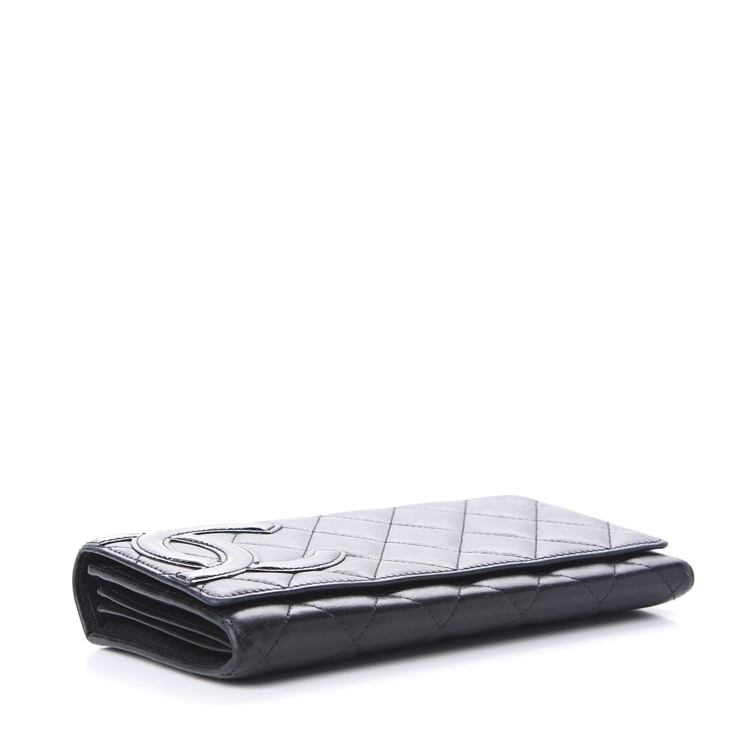 Chanel Calfskin Quilted Cambon Tri-Fold Wallet Black 4 of 9
