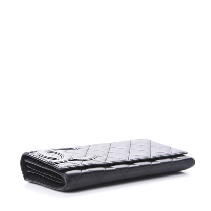 Chanel Calfskin Quilted Cambon Tri-Fold Wallet Black 4 of 9