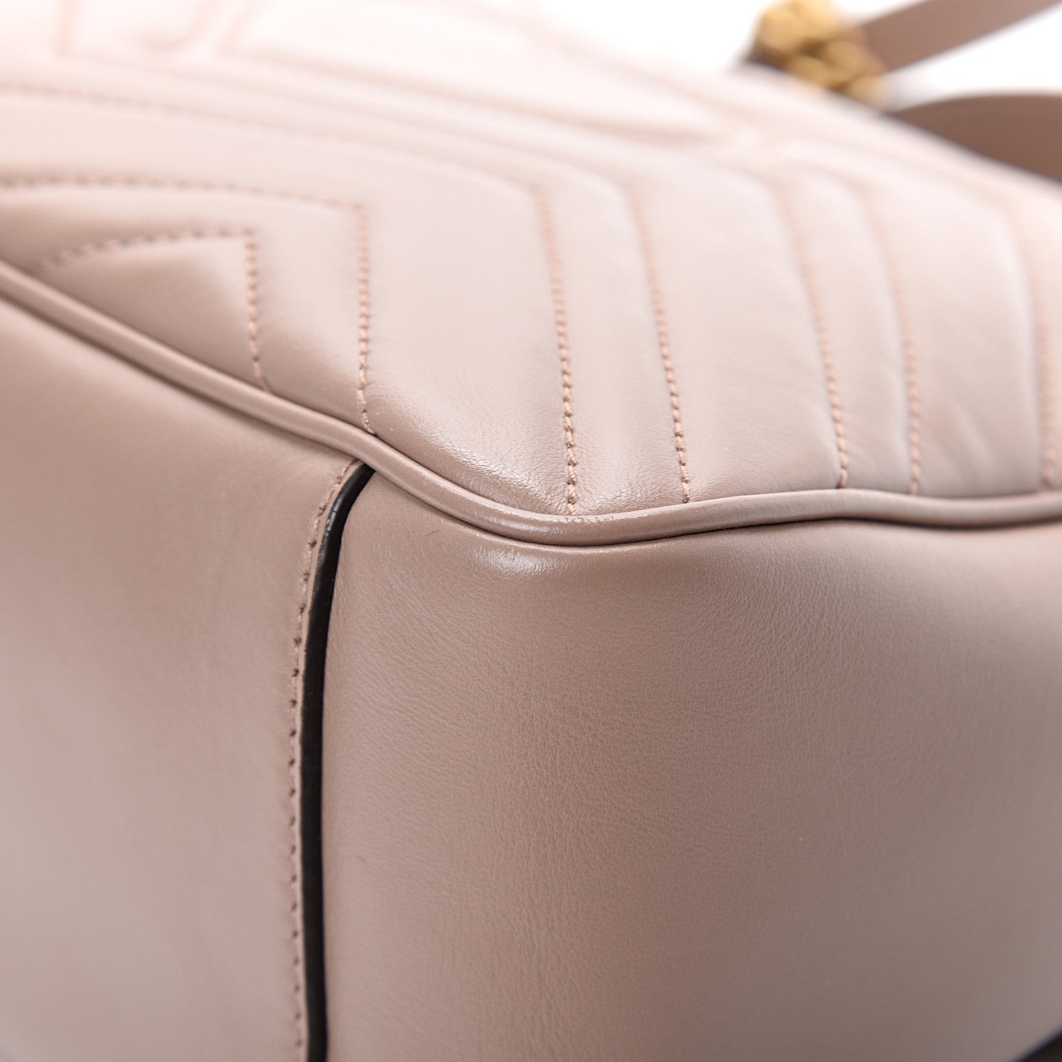 Gucci Calfskin Matelasse Small GG Marmont Top Handle Shoulder Bag Porcelain Rose 10 of 13