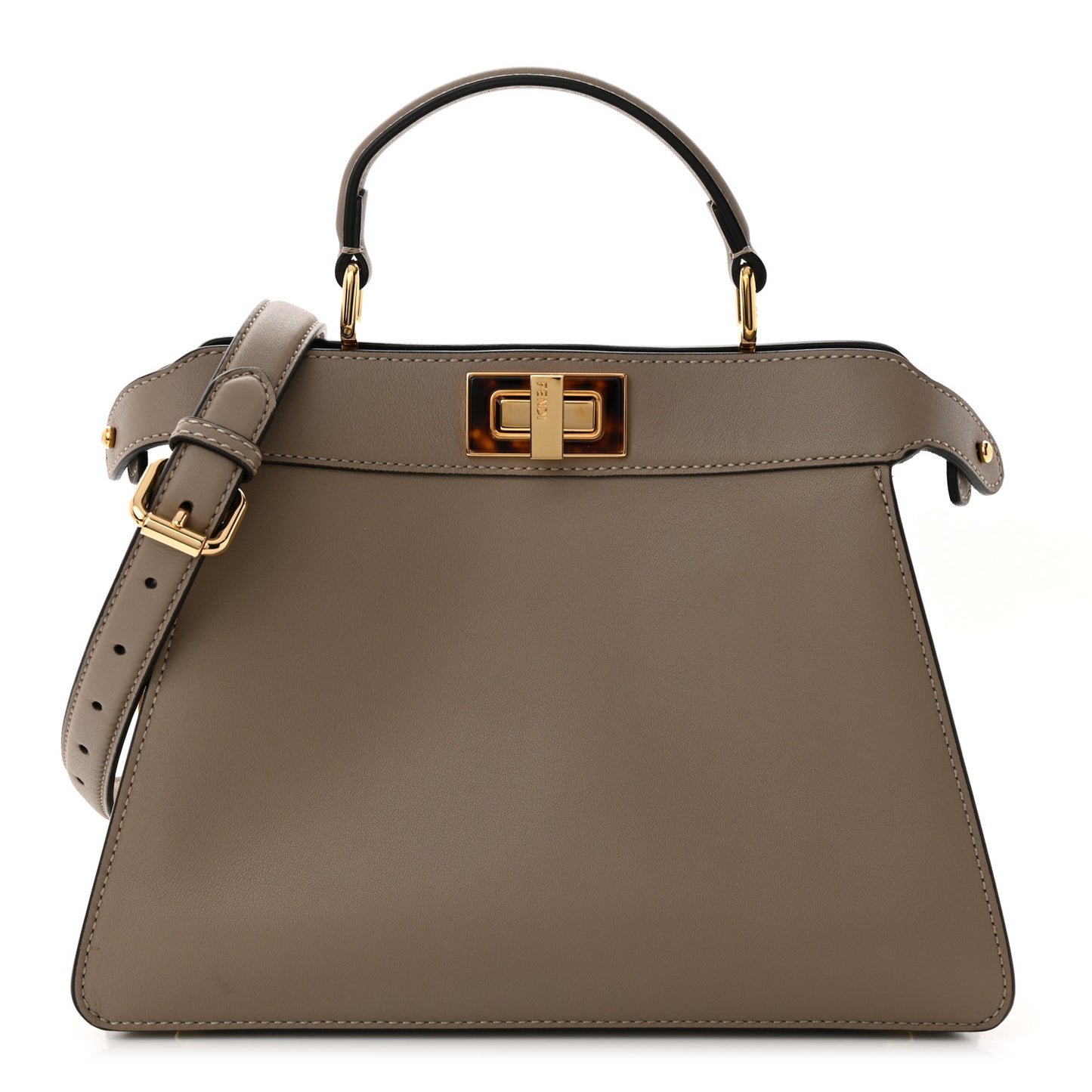 Vitello Seta Shiny Nappa Plexiglass Bi-Color Small Peekaboo I SEE U Satchel Tartaruga Black