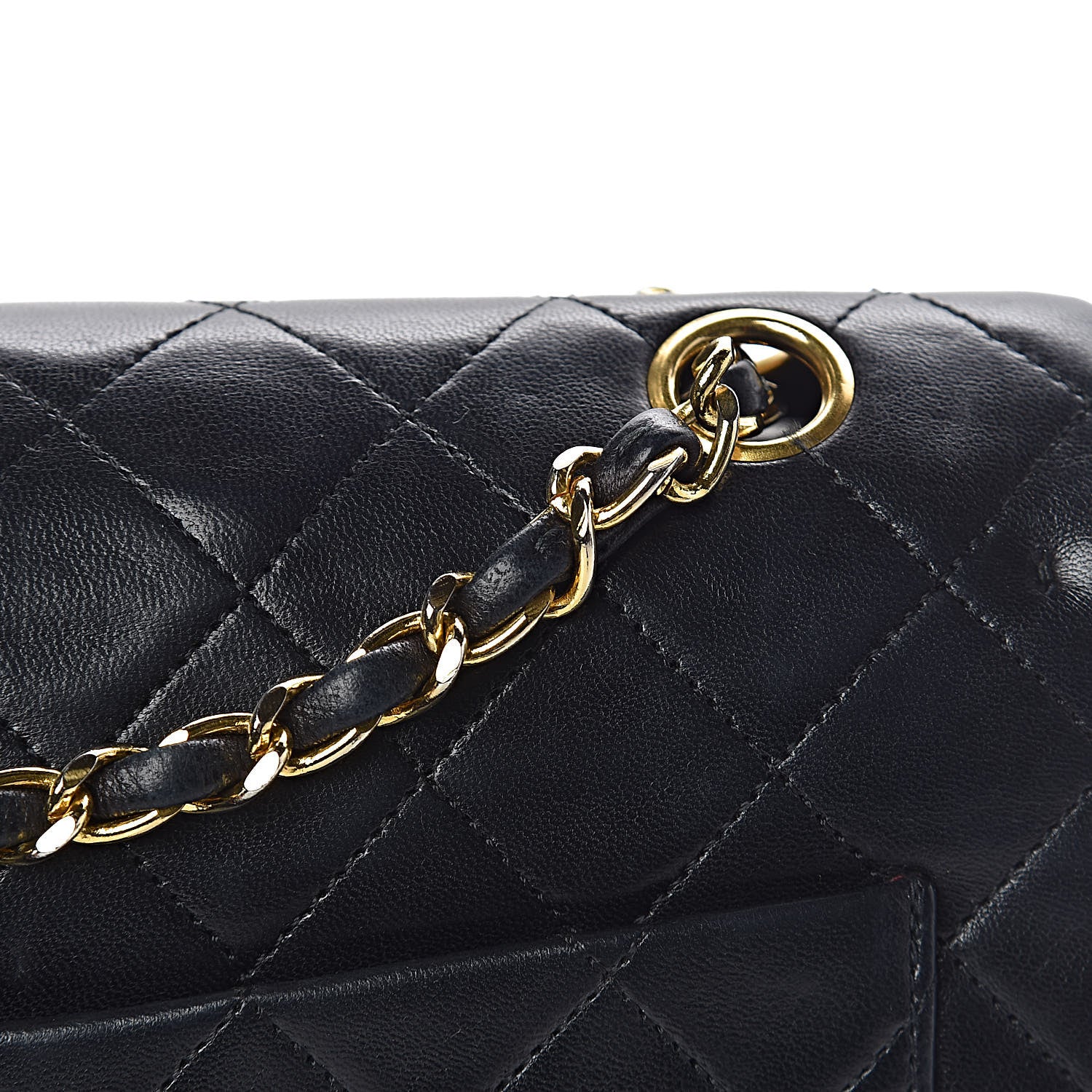 Chanel Lambskin Quilted Medium Double Flap Bag Black 11 of 16