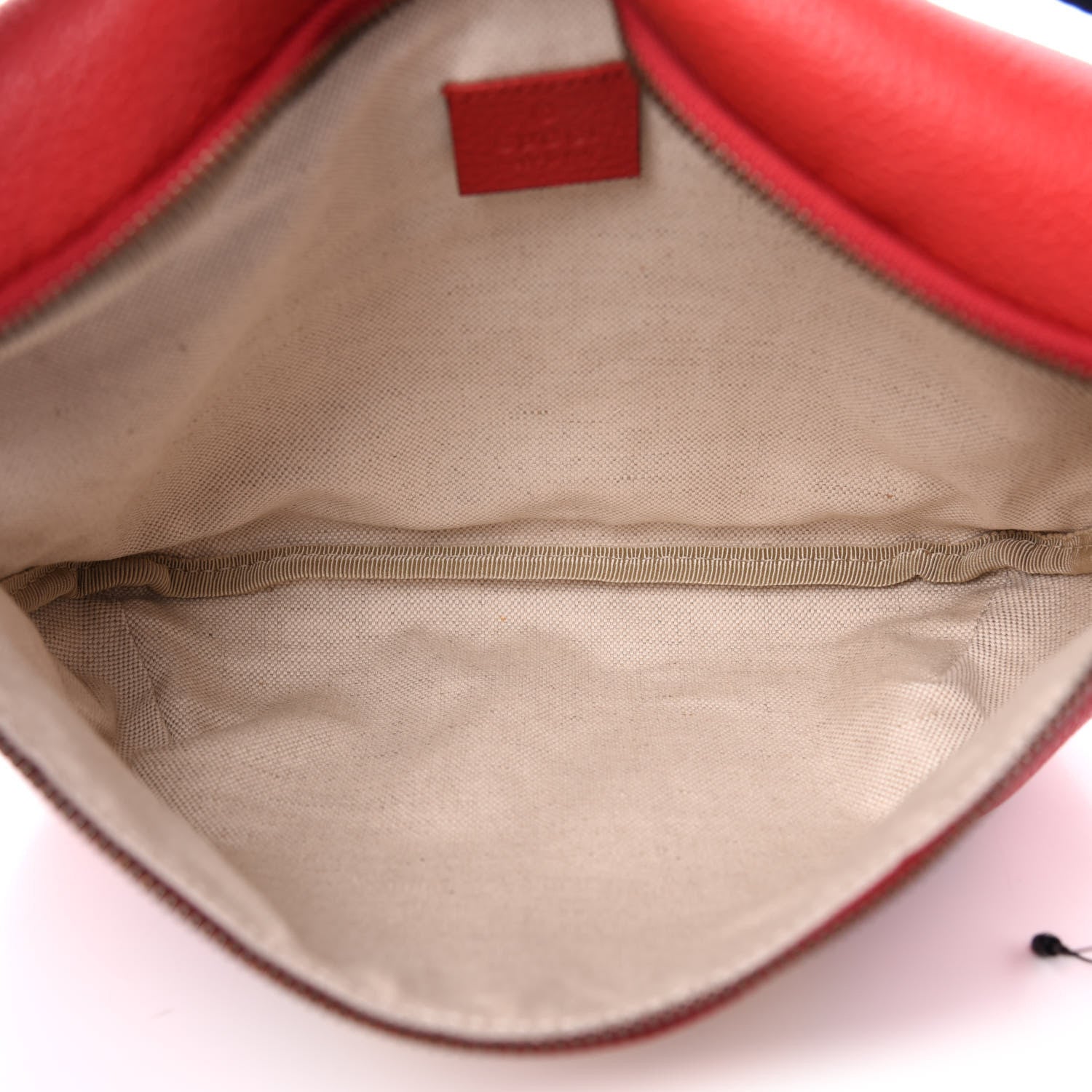 Gucci Grained Calfskin Logo Belt Bag Hibiscus Red 5 of 11
