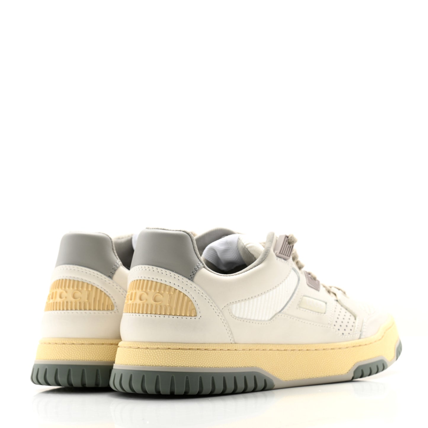 Calfskin Distressed Effect Womens Sneakers   37.5 Off White