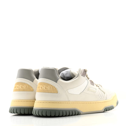 Gucci Calfskin Distressed Effect Womens Sneakers   37.5 Off White 4 of 9