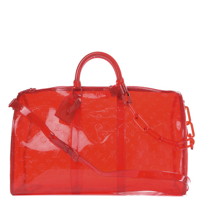 Louis Vuitton PVC Monogram Keepall Bandouliere 50 Grenadine Red 1 of 8