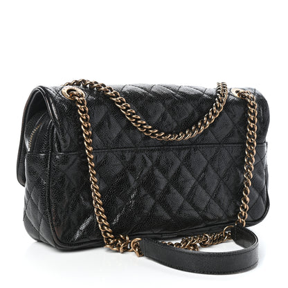 Chanel Crumpled Grained Calfskin Quilted Small Shiva Flap Black 3 of 10