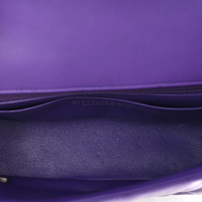Chanel Patent Quilted Mini Rectangular Flap Purple 6 of 10