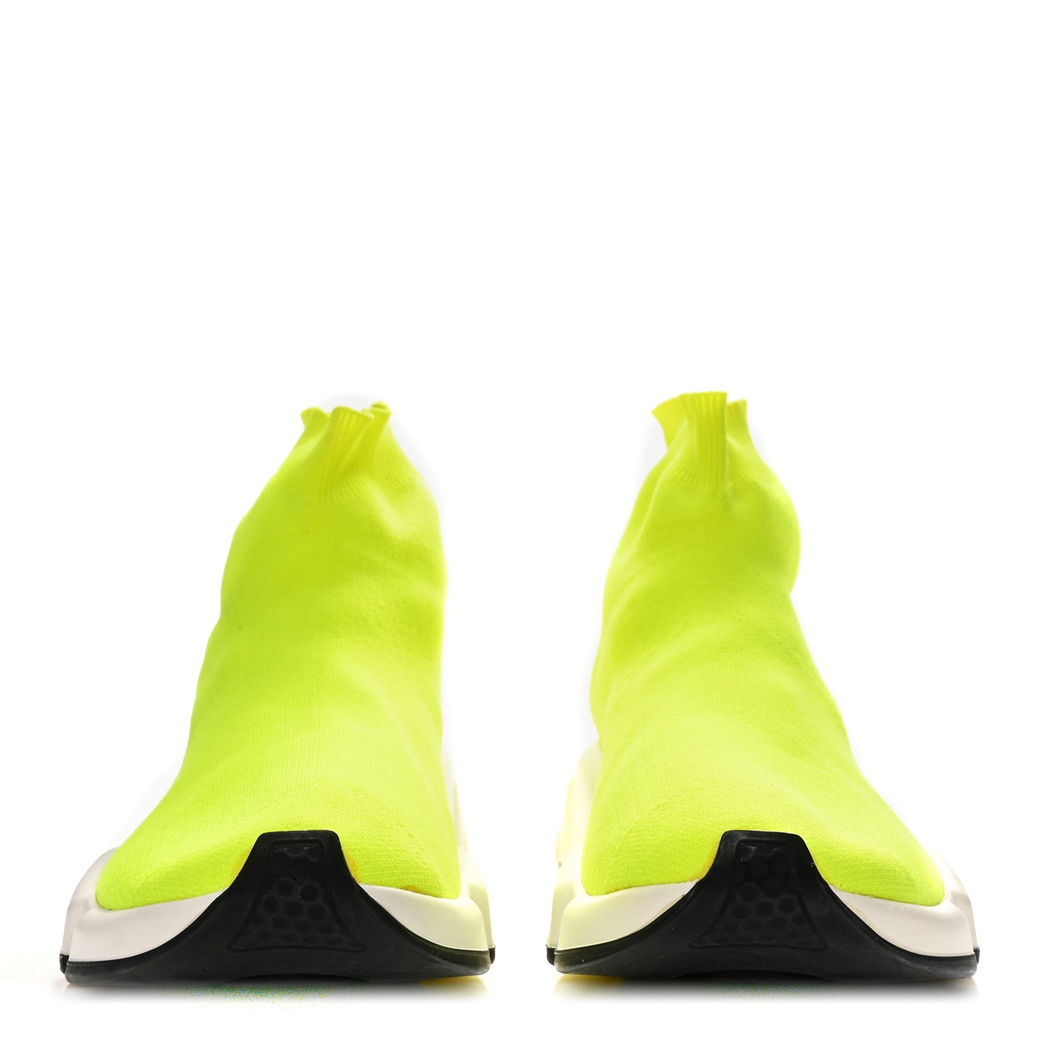 Balenciaga Nylon Knit Womens BB Speed Sneakers  39 Jaune Fluo 3 of 10