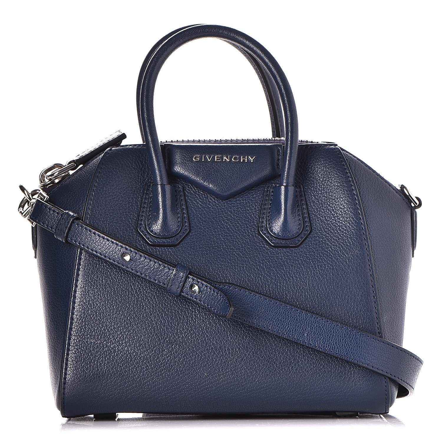 Givenchy Sugar Goatskin Mini Antigona Navy 1 of 8