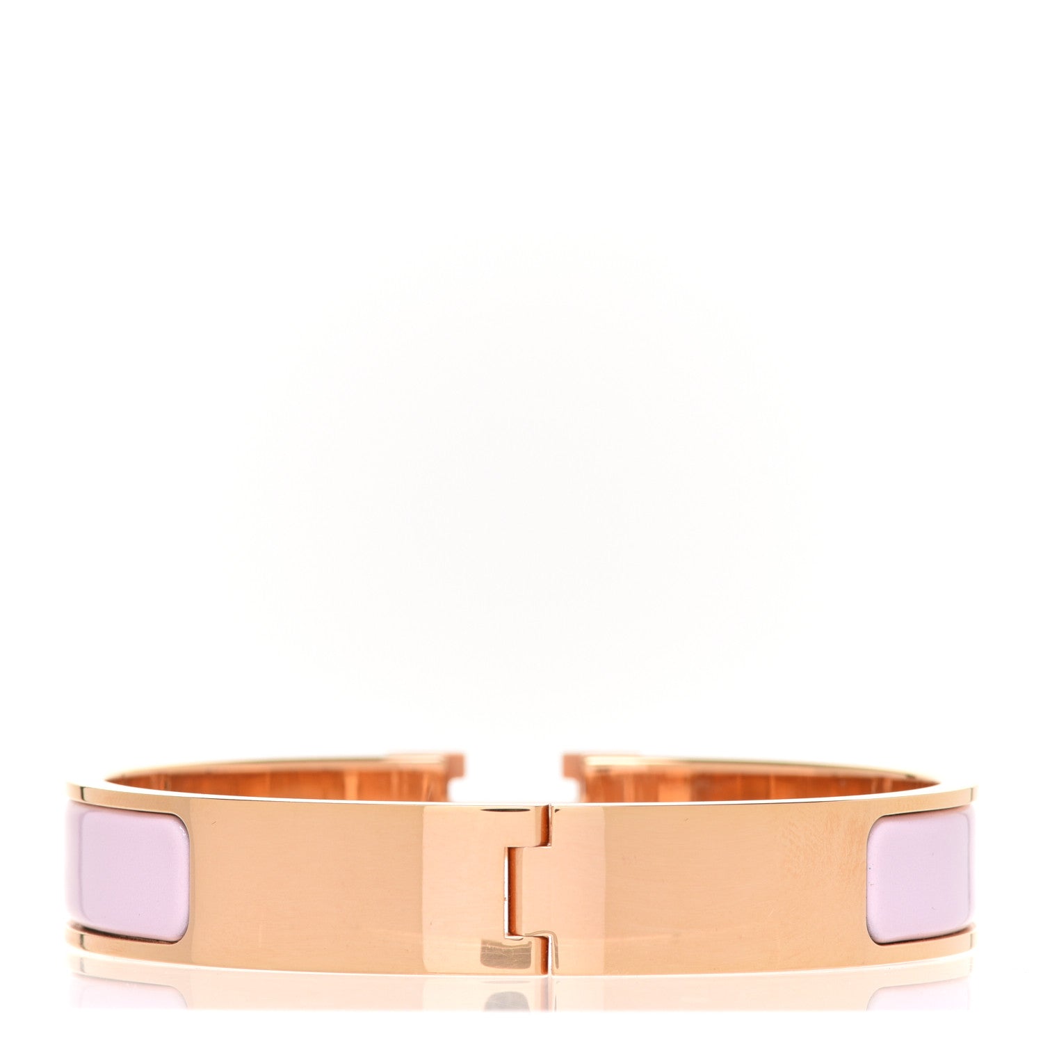 Hermes Enamel Narrow Clic Clac H Bracelet GM Rose Dragee 3 of 6