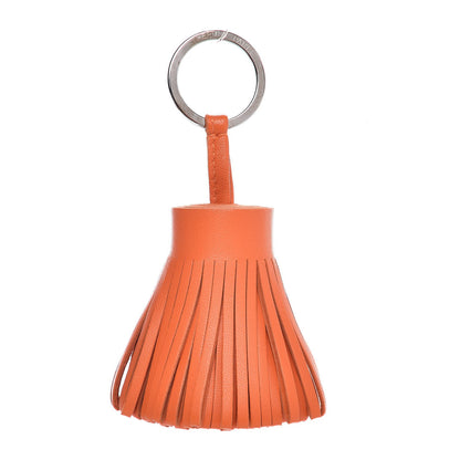 Hermes Lambskin Carmen Tassel Key Holder Orange 1 of 5
