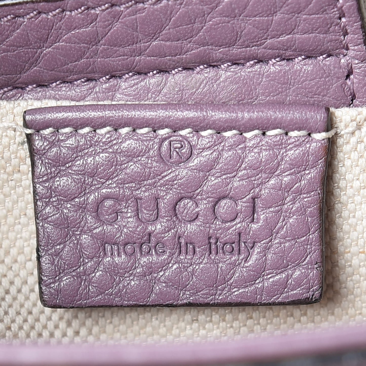 Calfskin Mini Bamboo Shopper Tote Purple