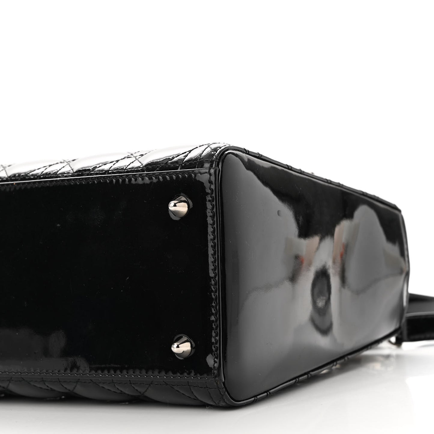 Patent Cannage Medium Lady Dior Black