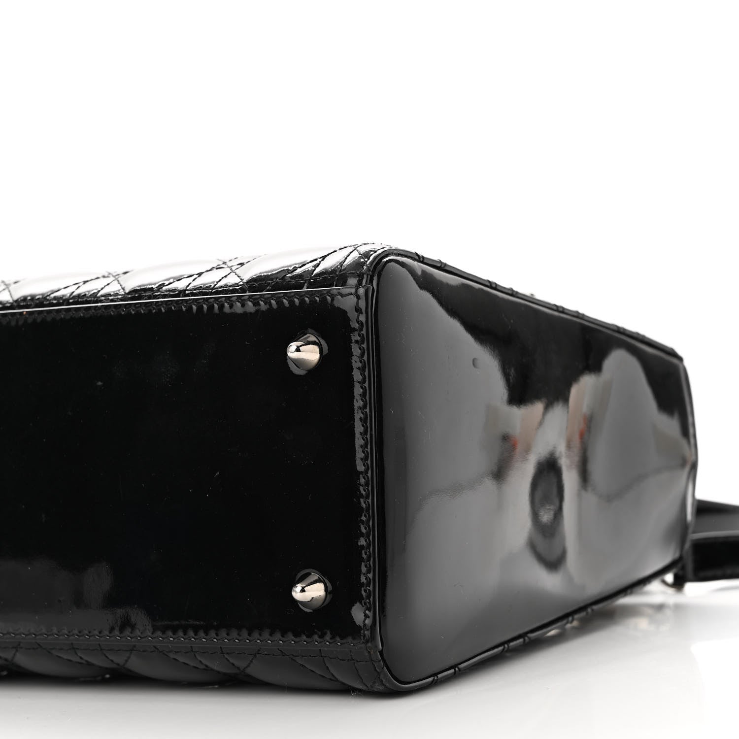 Christian Dior Patent Cannage Medium Lady Dior Black 9 of 11