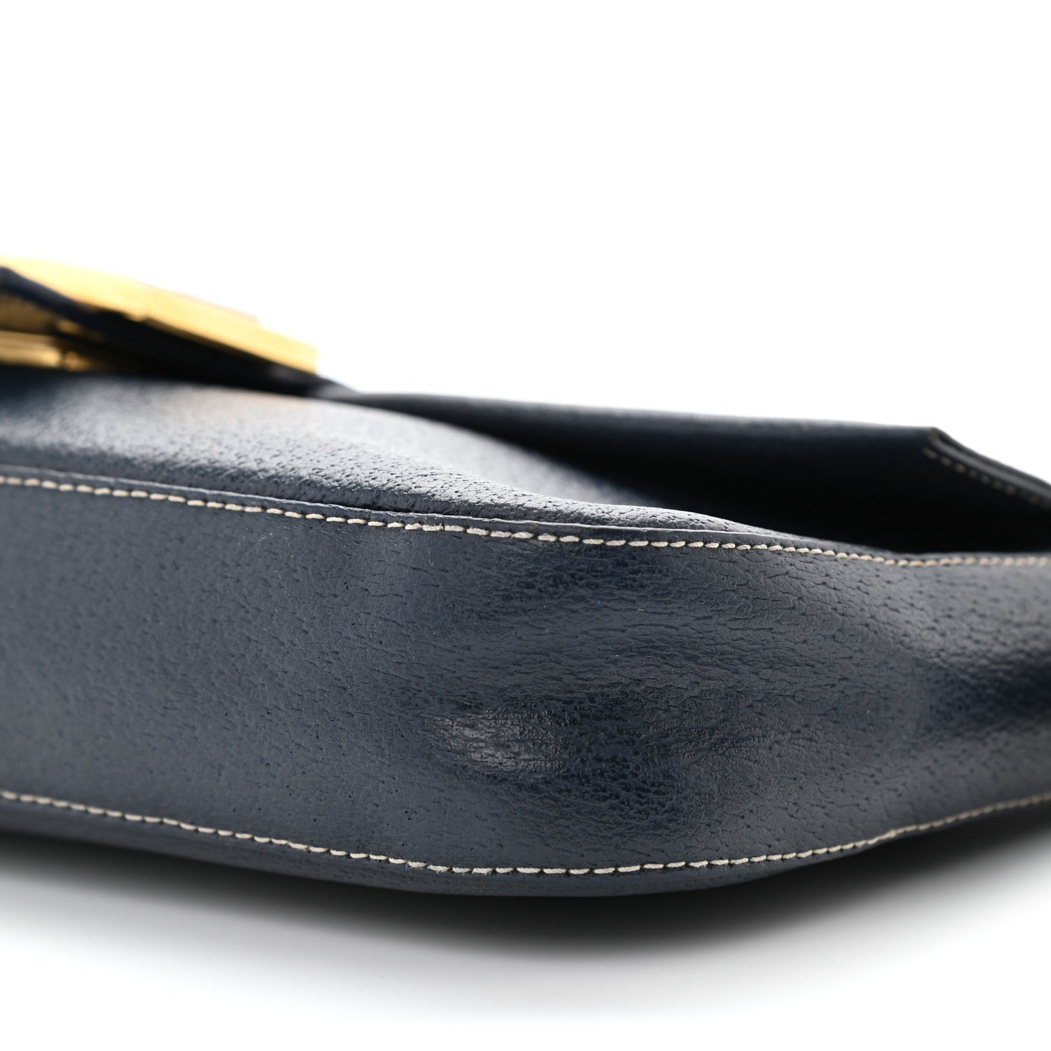 Fendi Boarskin Baguette Navy Blue 13 of 13