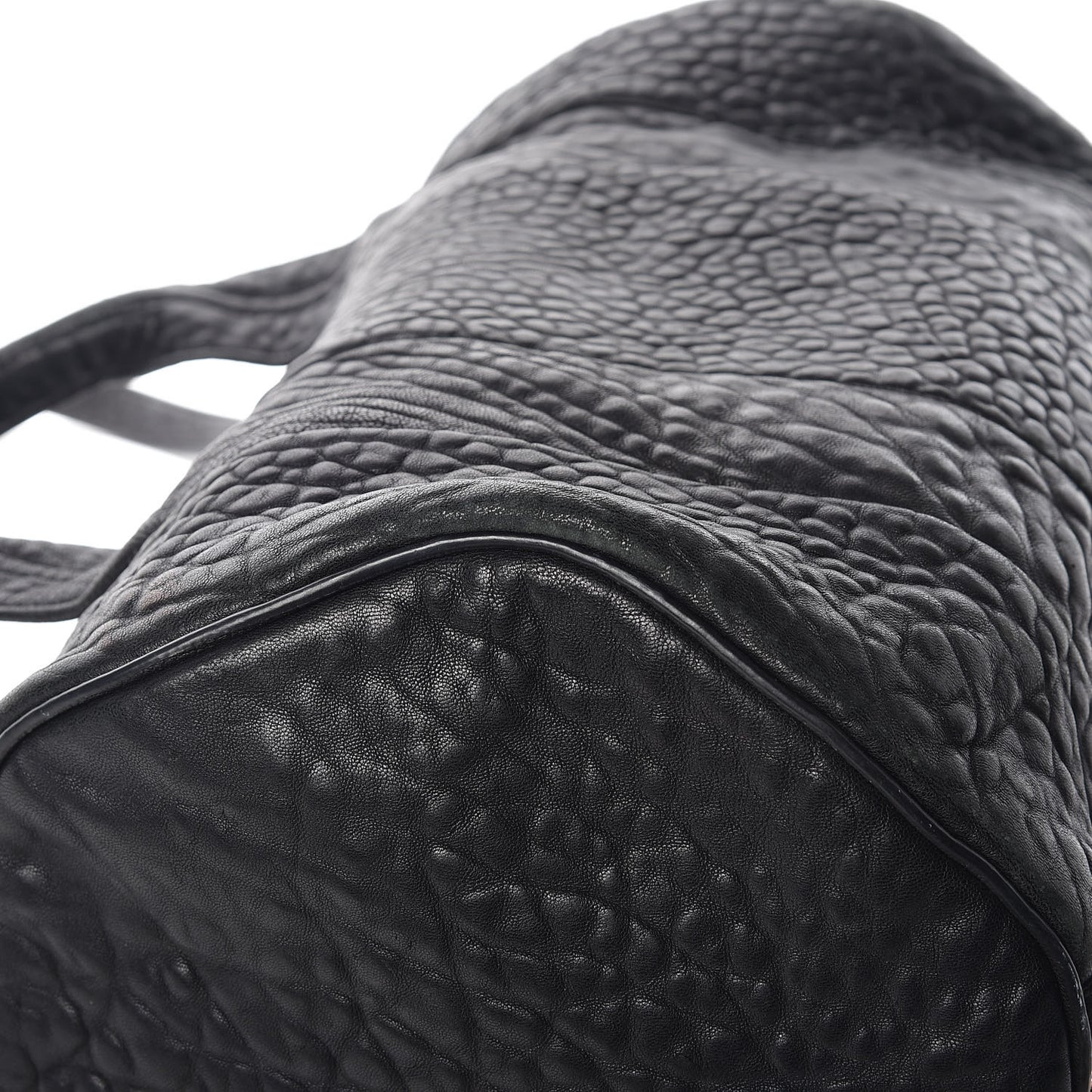 Pebbled Lambskin Rocco Black Rose Gold Hardware
