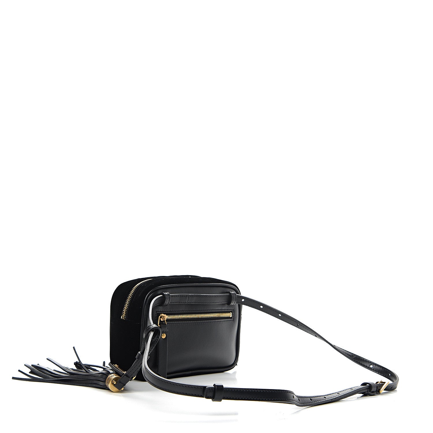 Saint Laurent Velour Matelasse Monogram Lou Belt Bag Black 2 of 8