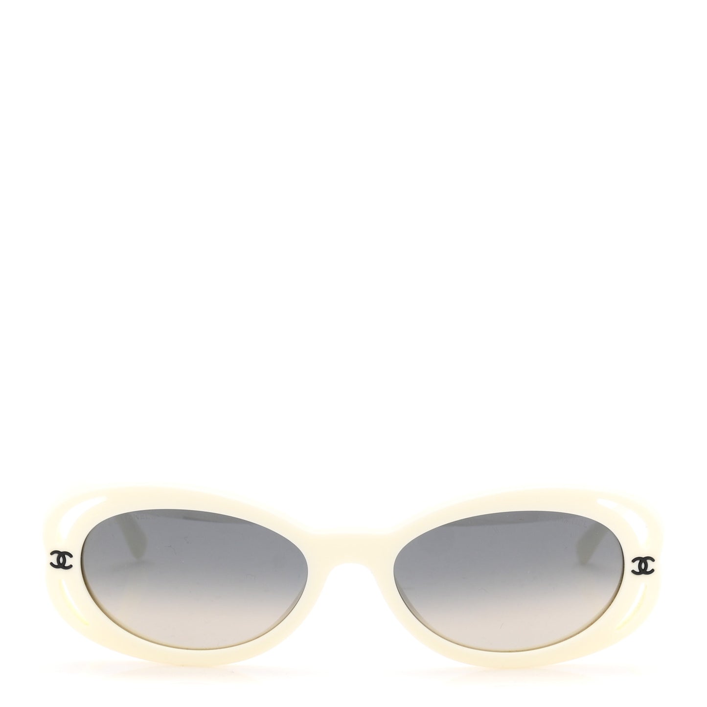 Acetate Oval Sunglasses 71571A White
