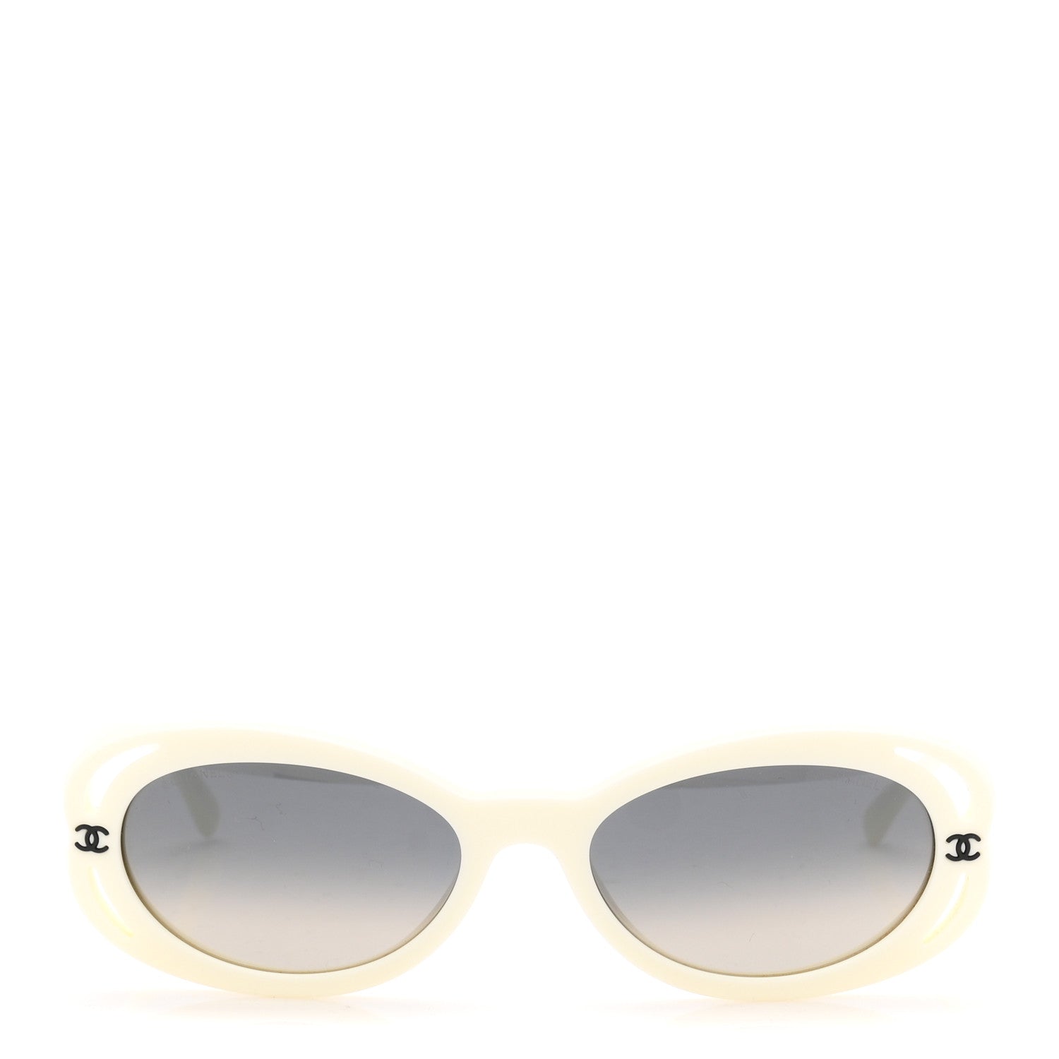 Chanel Acetate Oval Sunglasses 71571A White 2 of 8