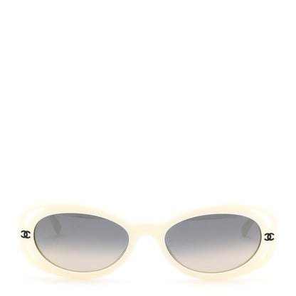 Chanel Acetate Oval Sunglasses 71571A White 2 of 8