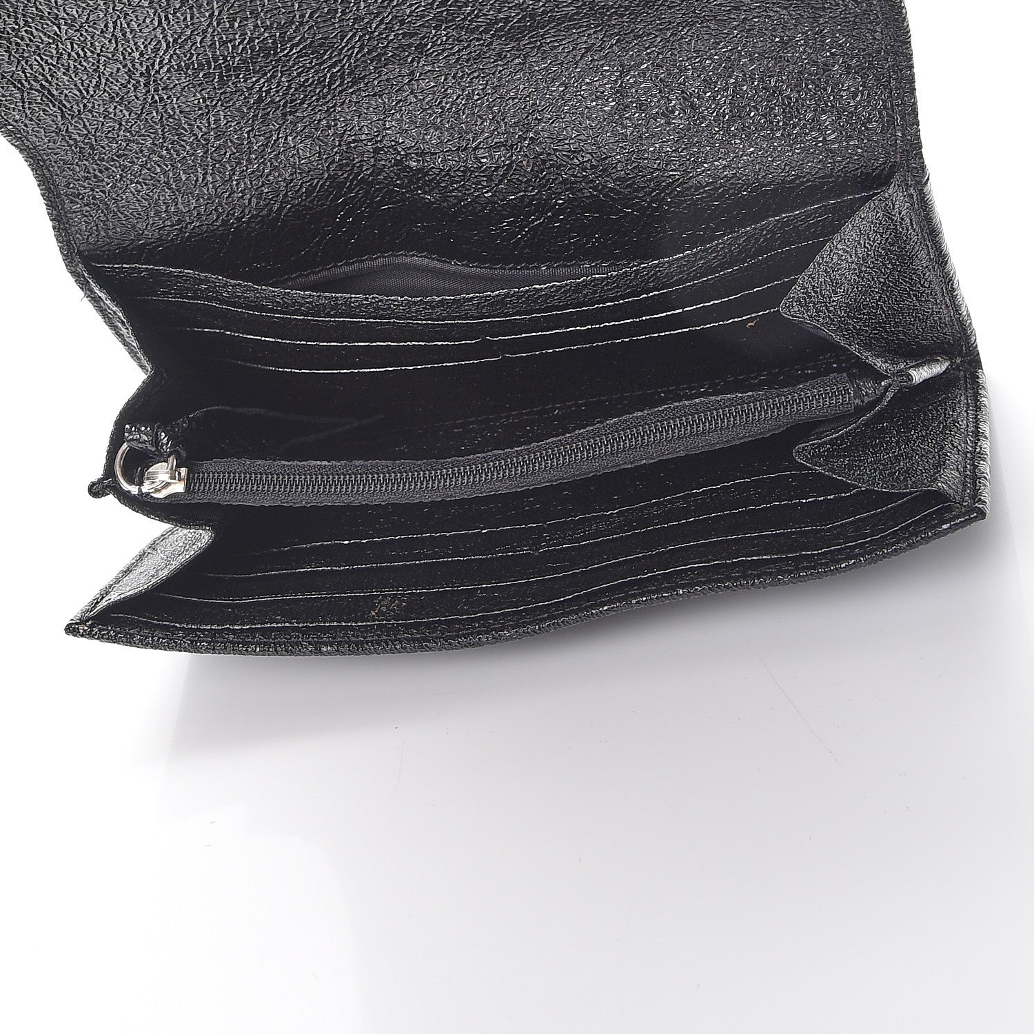 Givenchy Glazed Pebbled Calfskin Nightingale Wallet Black 5 of 8