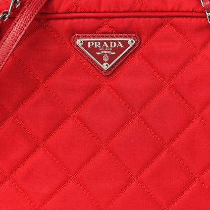 Prada Nylon Tessuto Impuntu Quilted Crossbody Bag Rosso 8 of 10