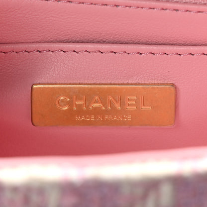 Chanel Tweed Handle Crush Small Vanity Case Pink Ecru 6 of 10