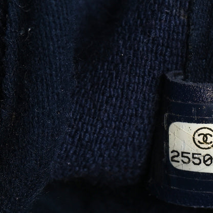 Chanel Canvas Large Shopping Tote Dark Blue 7 of 12