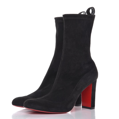 Christian Louboutin Veau Velours Stretch Gena 85 Bootie 36 Black 3 of 10