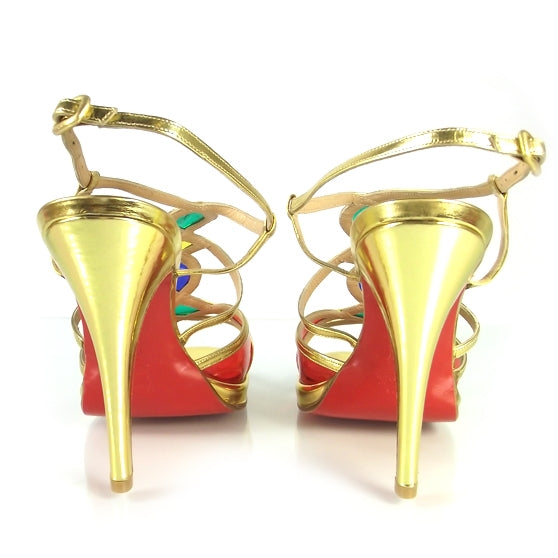 Leather Libelle 120 Sandals 36.5 Gold
