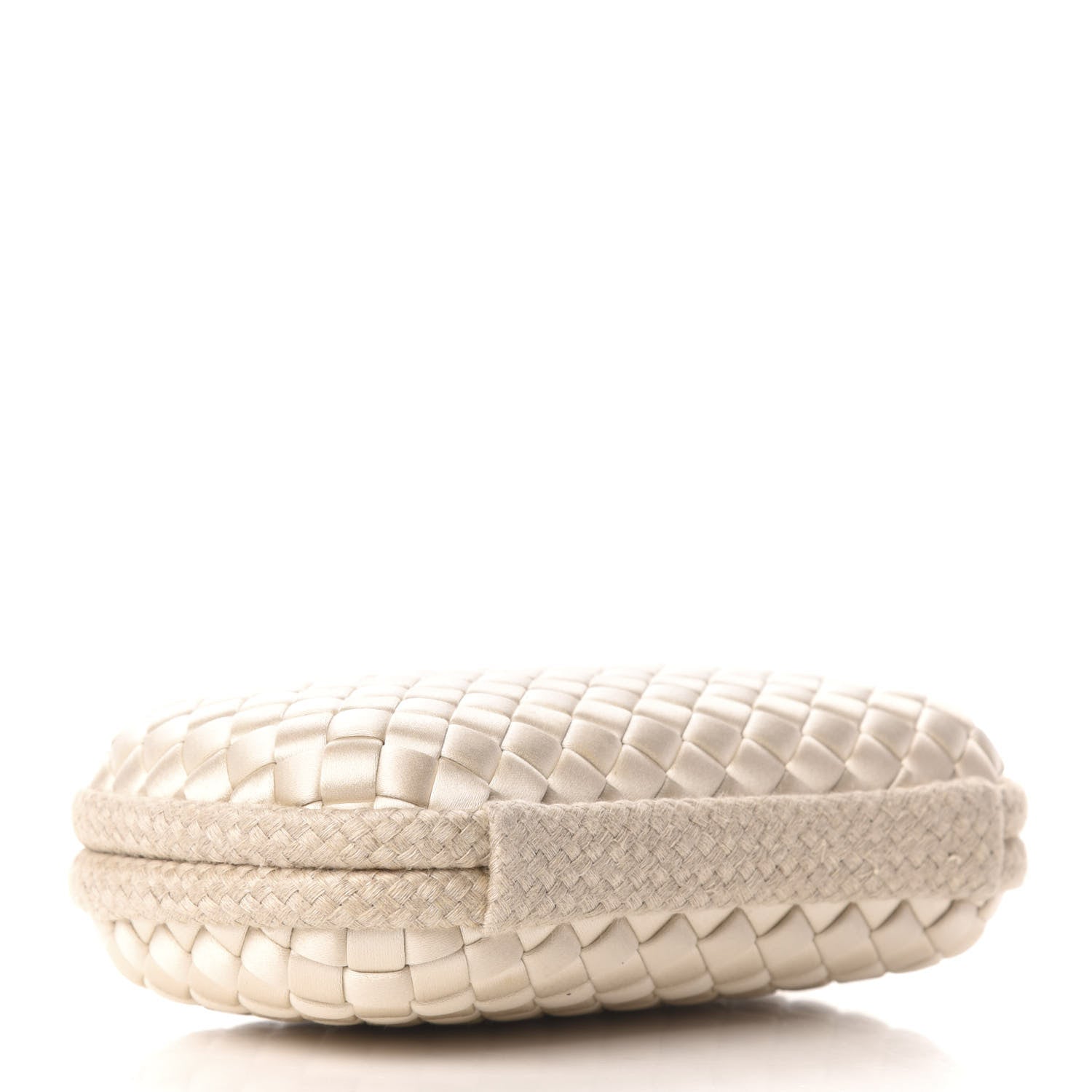 Bottega Veneta Satin Intreccio Impero Knot Clutch Ivory 4 of 6