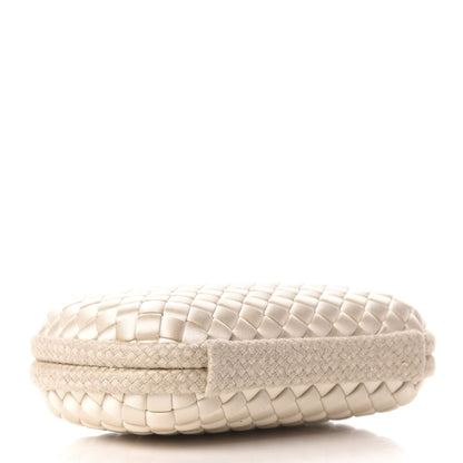 Bottega Veneta Satin Intreccio Impero Knot Clutch Ivory 4 of 6