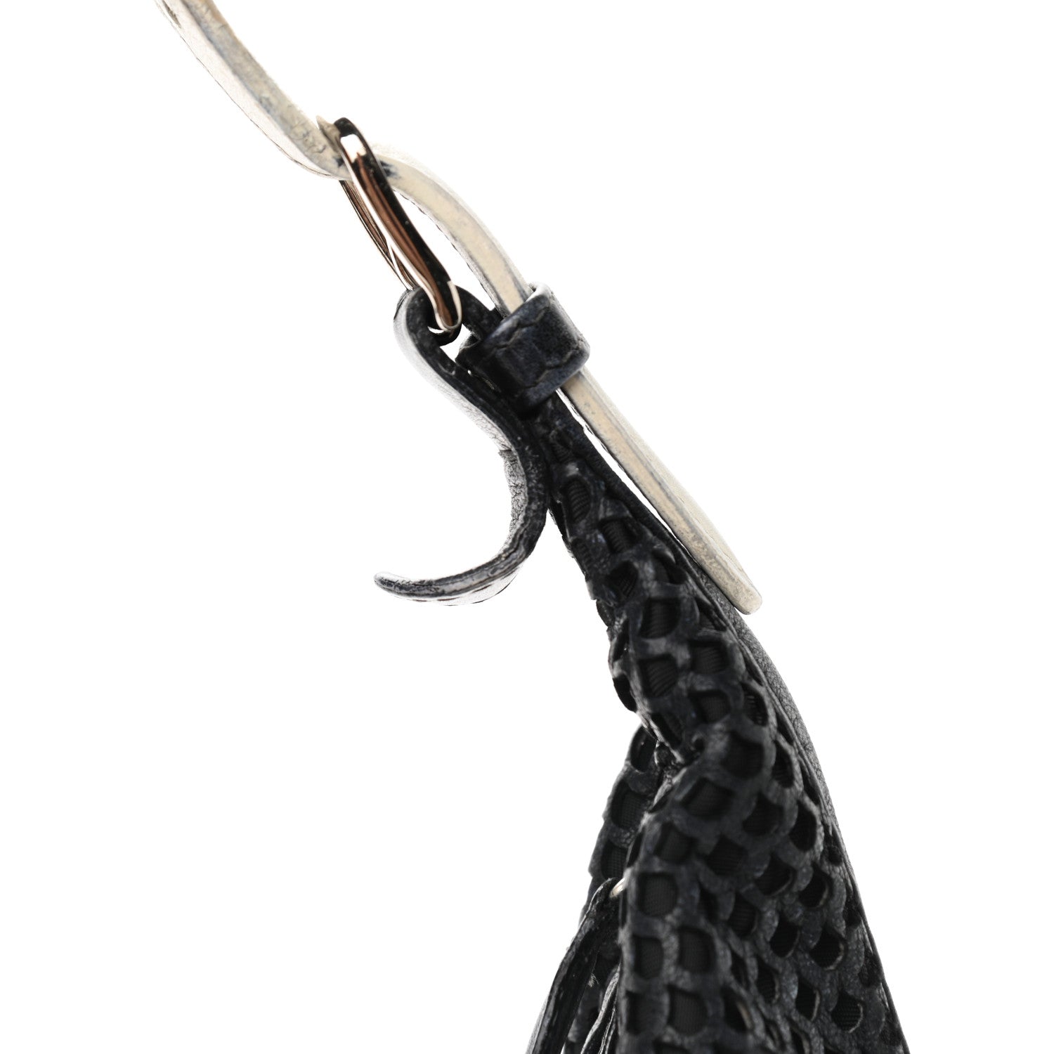 Christian Dior Leather Perforated Hobo Black 15 of 17