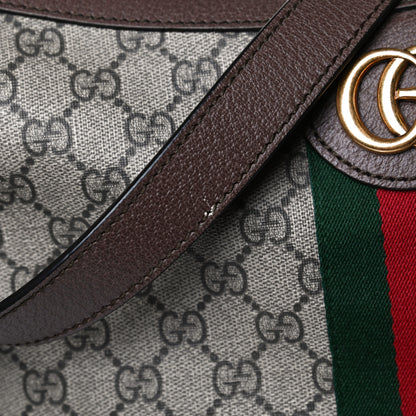 Gucci GG Supreme Monogram Web Small Ophidia Half Moon Hobo Brown 12 of 13