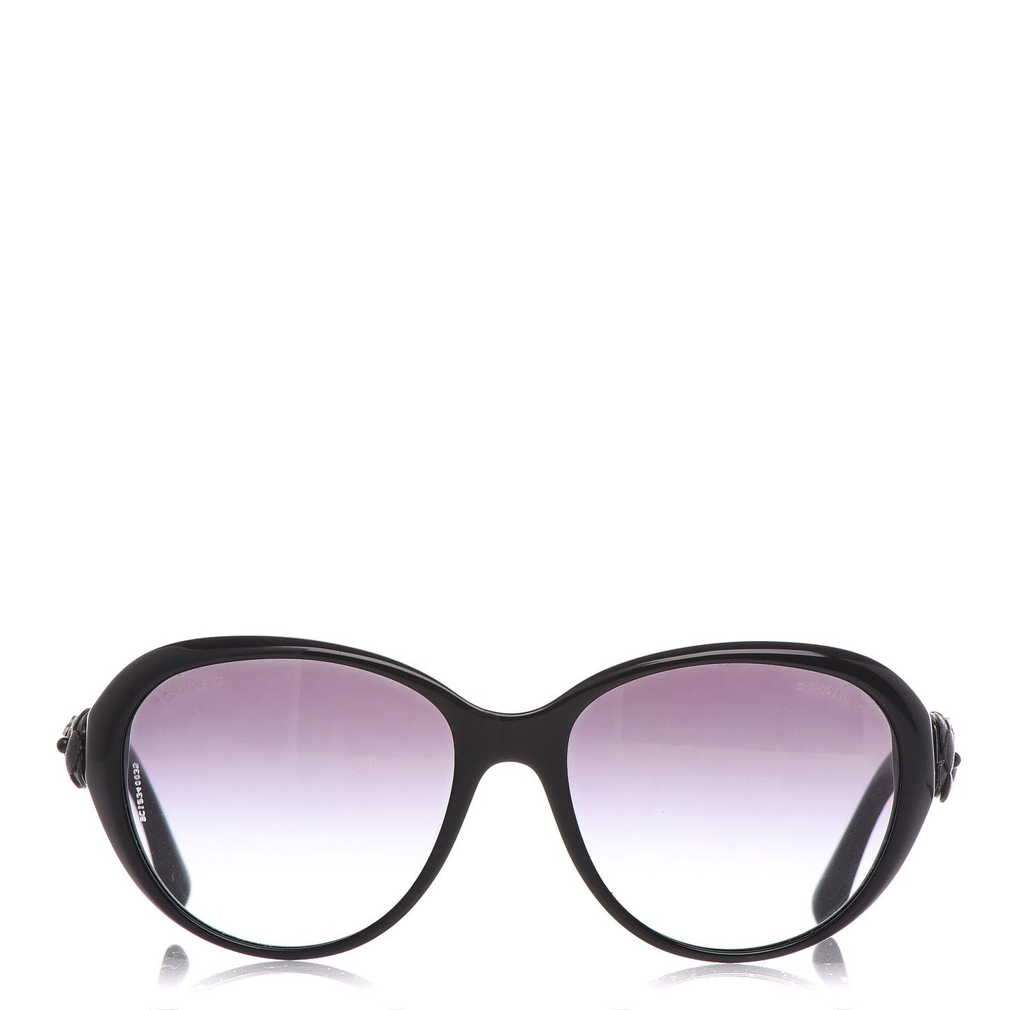 Lambskin Camellia CC Sunglasses 5316-Q Black