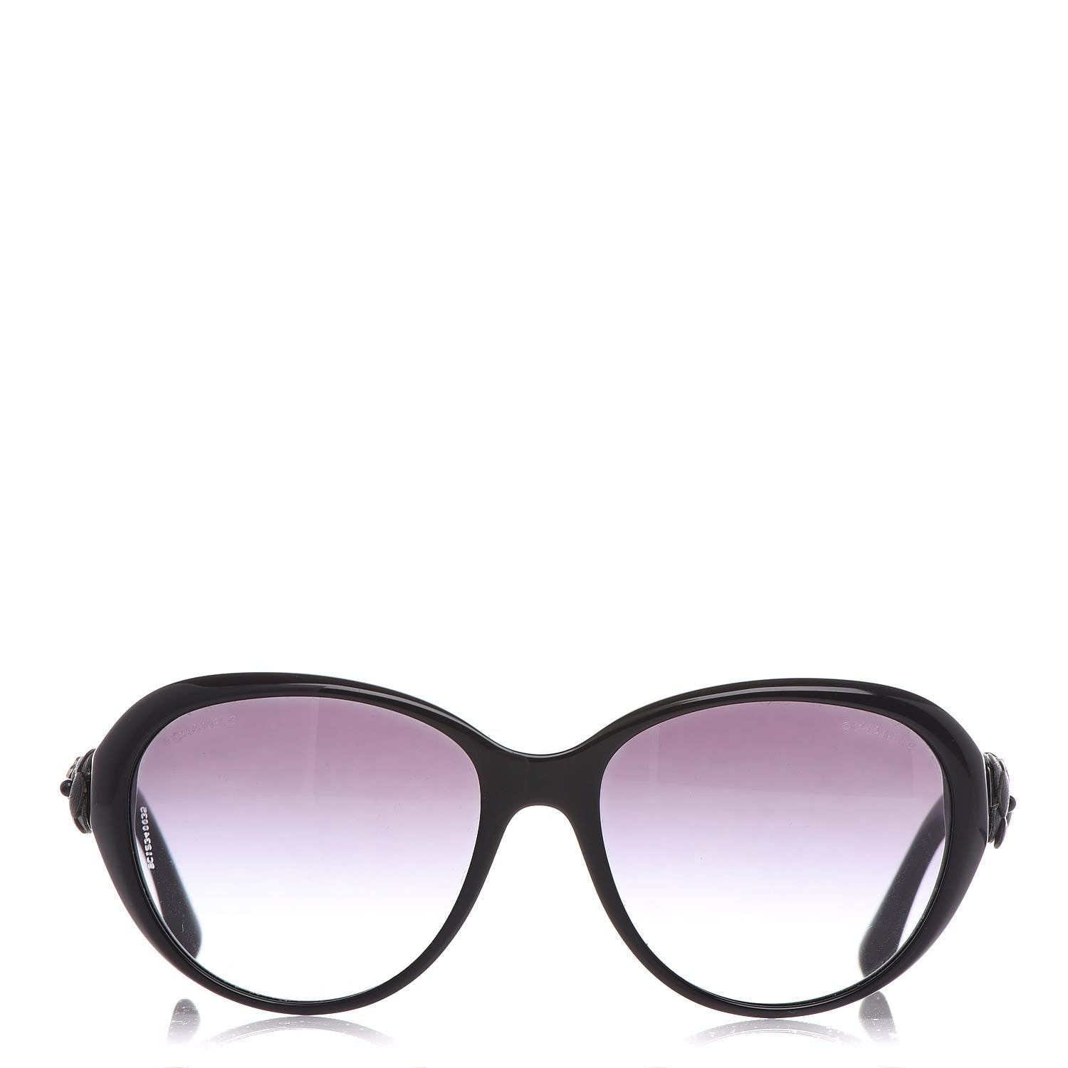 Chanel Lambskin Camellia CC Sunglasses 5316-Q Black 2 of 8