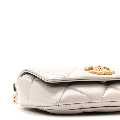 Chanel Goatskin Quilted Chanel 19 Glasses Case With Chain Grey 10 of 11