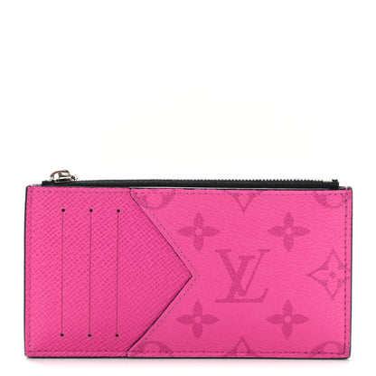 Louis Vuitton Taigarama Coin Card Holder Fuchsia 1 of 6