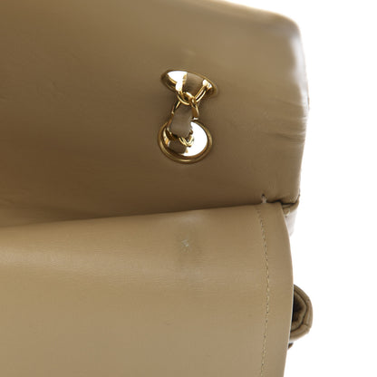 Chanel Lambskin Quilted Medium Double Flap Beige 10 of 14