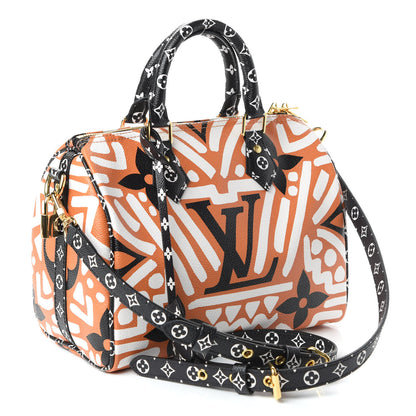 Louis Vuitton Monogram Giant Crafty Speedy Bandouliere 25 Creme Caramel 3 of 9