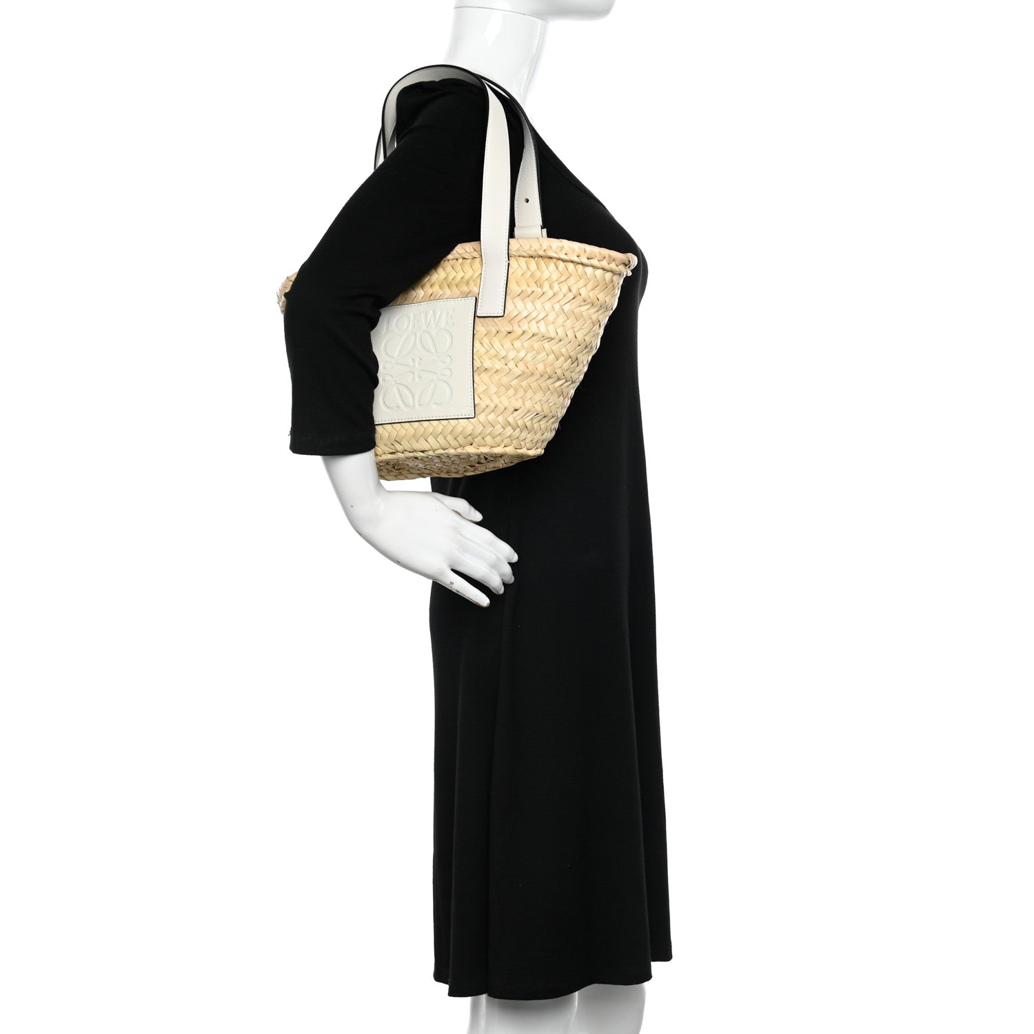 Loewe Raffia Small Basket Tote Bag Natural White 2 of 10