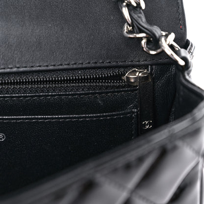 Chanel Patent Calfskin Quilted Bi-Color Mini Rectangular Flap Red Black 10 of 13