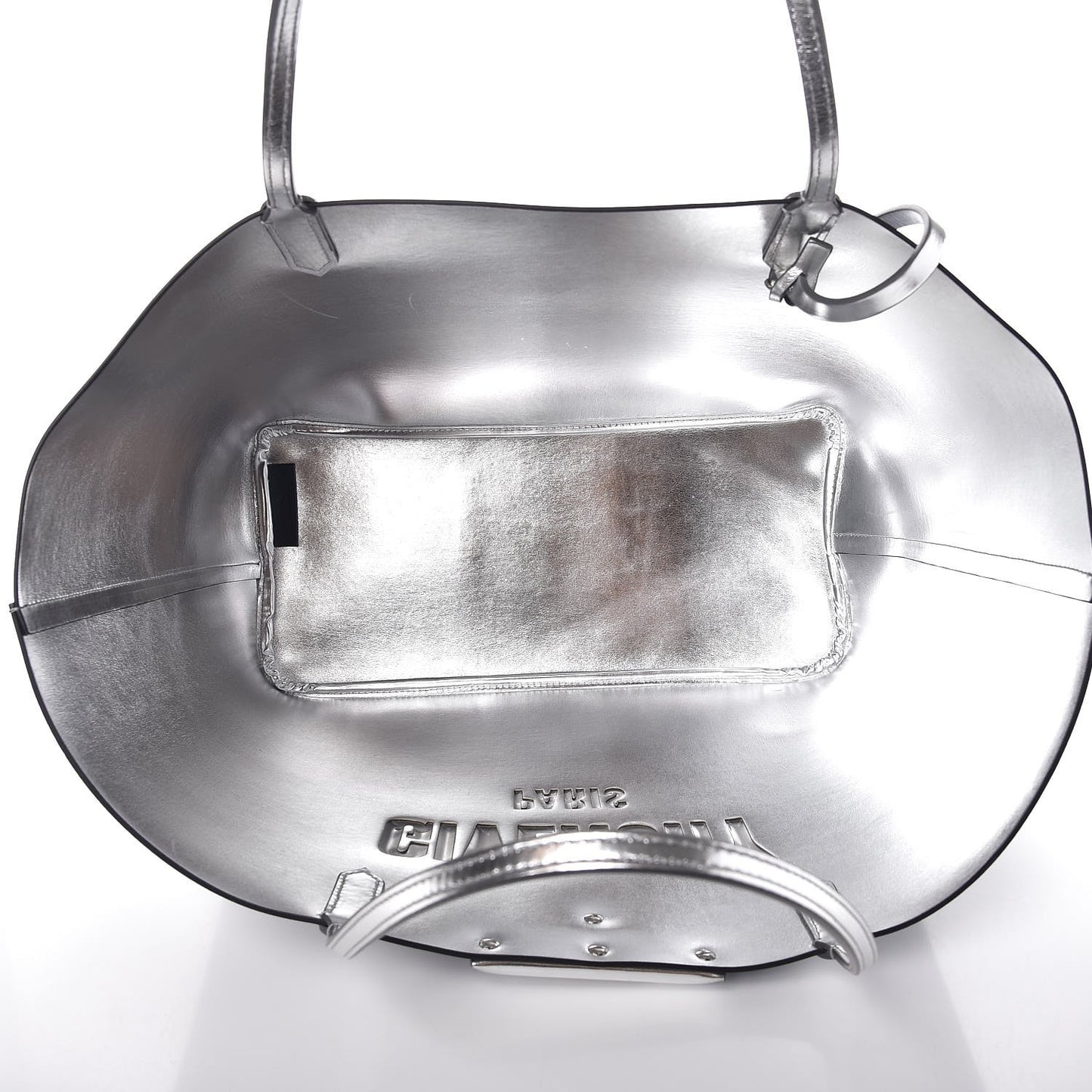 Calfskin Large Antigona Tote Night Blue Silver