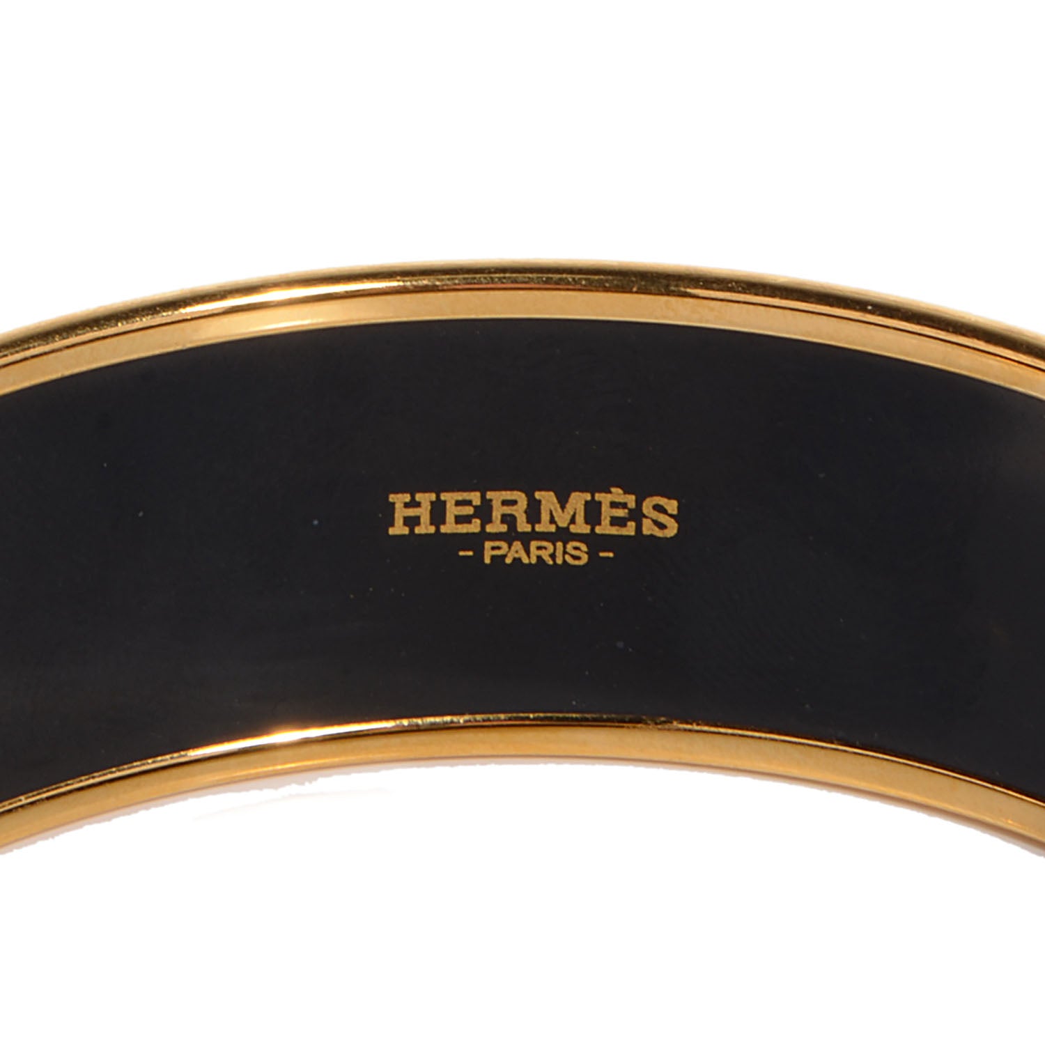 Hermes Enamel Printed Colliers de Chiens Wide Bracelet 65 Sables 3 of 4