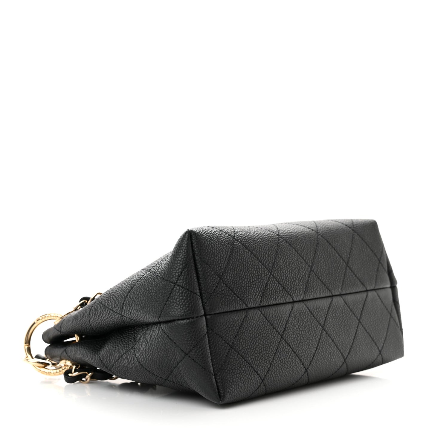 Caviar Quilted Small City Walk Hobo Black