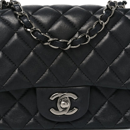 Chanel Lambskin Quilted Mini Square Flap Black 8 of 10