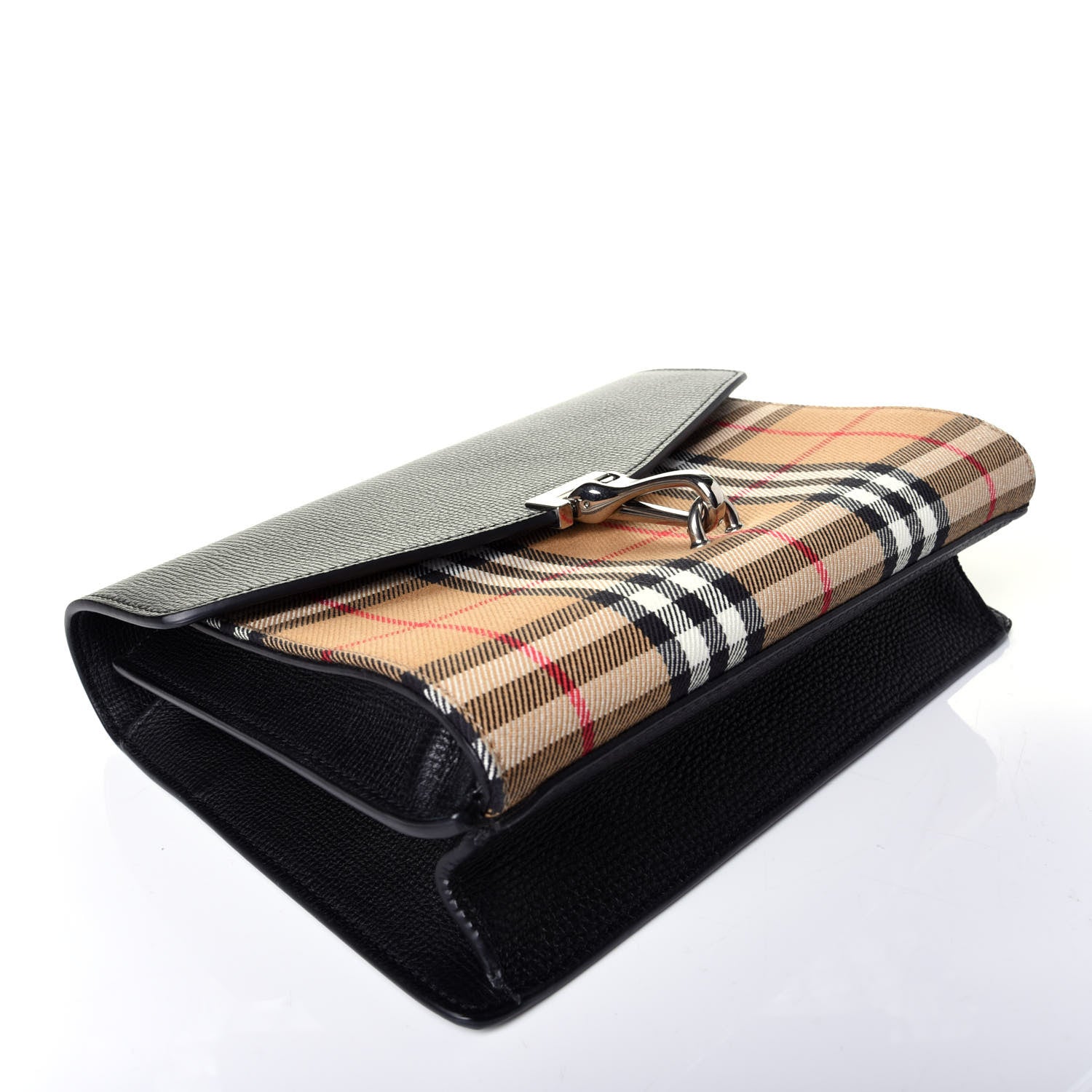 Burberry Derby Calfskin Vintage Check Small Macken Crossbody Bag Black 4 of 9