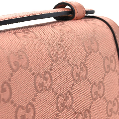 Gucci GG Monogram Textured Dollar Calfskin Mini Ophidia Padlock Top Handle Chain Shoulder Bag Cloche Rose Pink 13 of 16